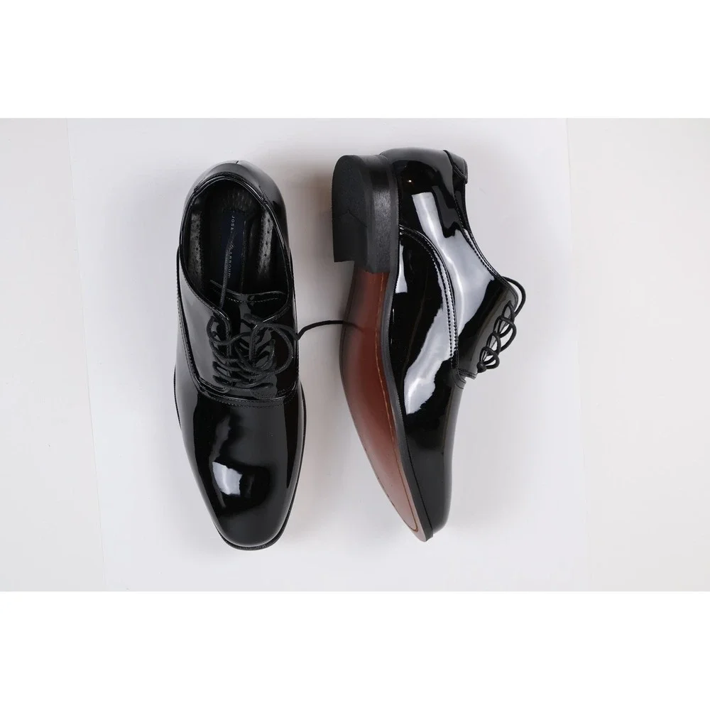 Joseph Abboud Dress Shoes Formal Lace Up Black Patent 9 NWT MSRP $125